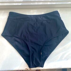 Black high waisted bikini bottom